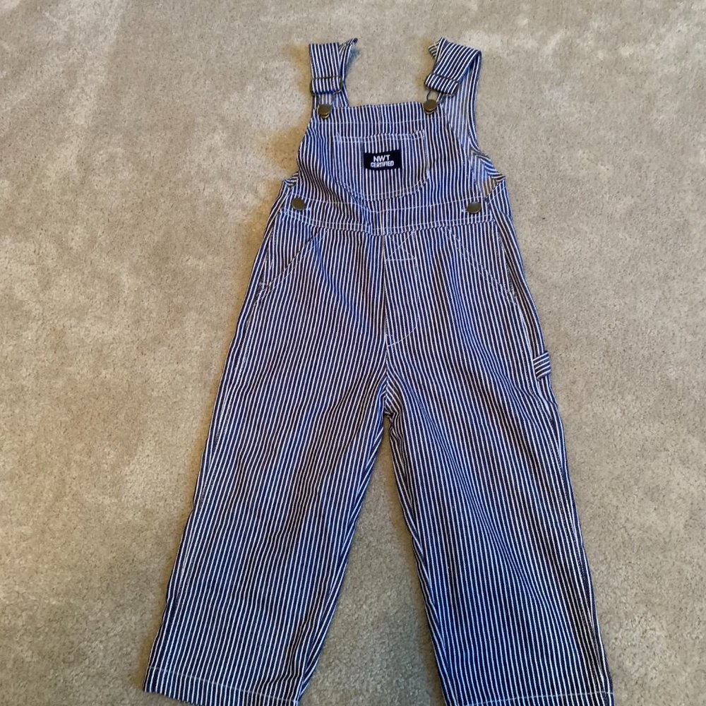 Get Real Gear Dress Up For Kids Striped Engineer Overalls Size 2-3